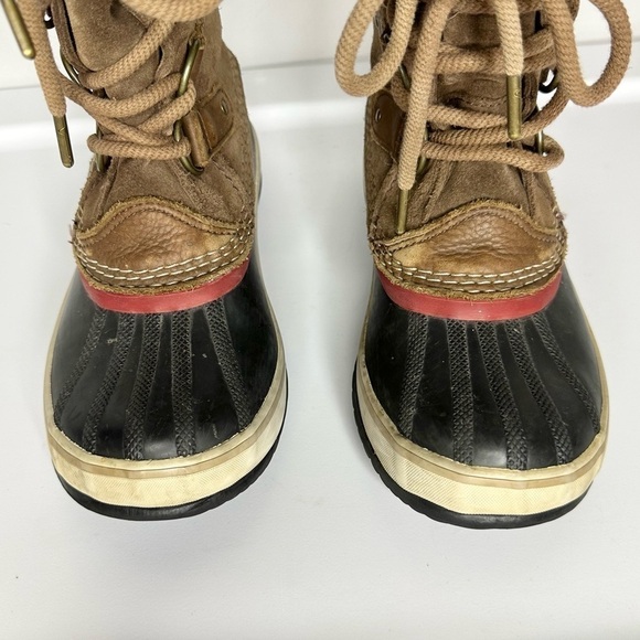 Sorel Joan of Arctic Waterproof Camel Red Faux Fur Tall Winter Boots Women’s 6 - Picture 6 of 12